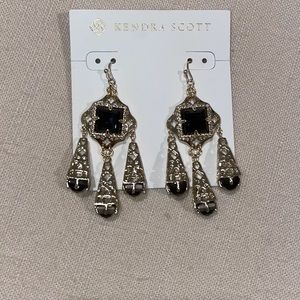 Kendra Scott Gold and Black Statement Earring - Never Worn - Original Packaging